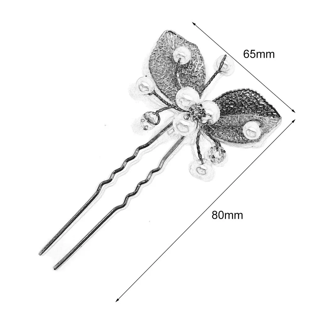U-образная шпилька невесты ручной работы, со стразами жемчужные волосы с головной убор свадебное платье аксессуары, лента для волос для подарков