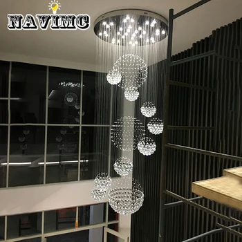 

Modern Minimalist Crystal Chandelier Personality Line Hanging Hotel Decorative Lamp Stair Lighting