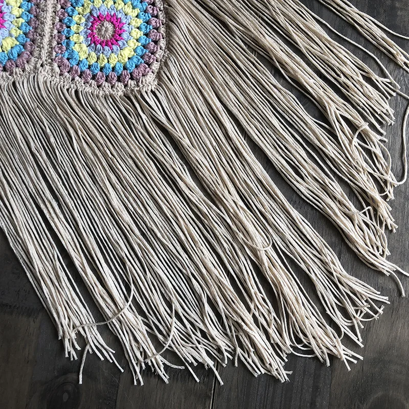 Everkaki Boho трикотажные топики бикини топы для женщин с кисточками летние пляжные женские винтажные бикини Купальники Топ женский Новая мода