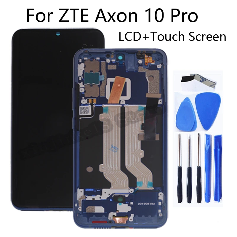 

AMOLED Original For ZTE Axon 10 Pro LCD Display touch screen Digitizer assembly For zte axon 10 pro 5G 4G with frame Phone Parts