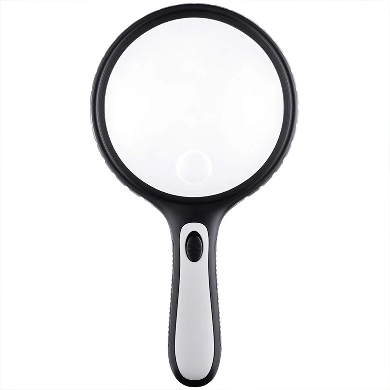 work magnifying glass with light