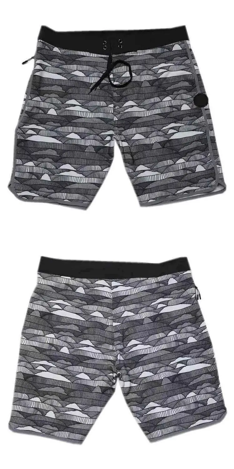 BNWT водонепроницаемые мужские пляжные шорты, быстросохнущие шорты из эластана и спандекса, мужские шорты-бермуды, повседневные шорты - Цвет: Серебристый