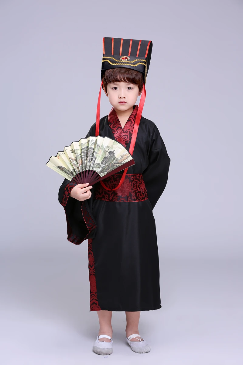 7 видов цветов, детский китайский костюм в древнем стиле, традиционная династия, официальная одежда для сцены, праздничная одежда, народный танец, Hanfu, костюмы, комплект - Цвет: Color2 set