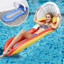 Надувной Зонт плавающая кровать ПВХ складной шезлонг надувной для бассейна диван нейлоновая сетка купальное кольцо женский плавательный матрац
