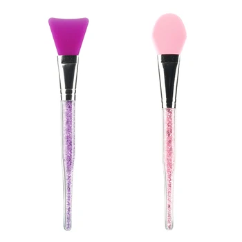 

2Pcs Silicone Facial Mud Mask Applicator Facial Mud Brush Mask Beauty Tool Mask Stirring Brush Face Care DIY Mask