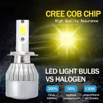 

Arrivals 9-32V Led Light Car Lights Bulbs LED C6 H7 72W 8000lm 3000K Yellow Car Headlight Fog Lamp IP67 Waterproof Rating