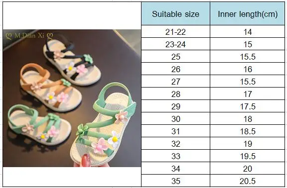 slippers for boy Summer New Flowers Simple Lovely Pink Green Children's Sandals Toddler Baby Soft Leisure School Girl Princess Beach Slipper extra wide fit children's shoes
