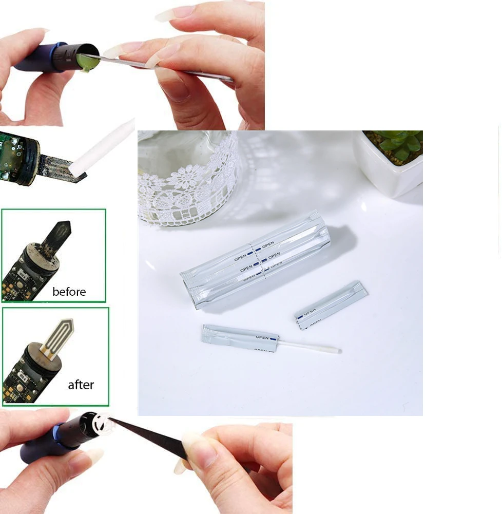 

10/20/30 Pcs/Box Wet Alcohol Cotton Swabs Double Head Cleaning Stick For IQOS 2.4 PLUS For IQOS 3.0 LIL/LTN/HEETS/GLO Heater