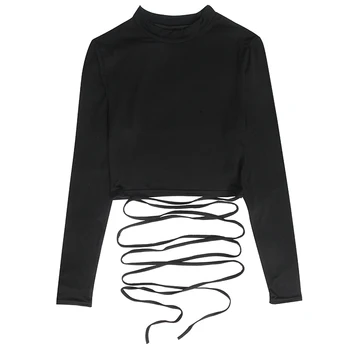 

Black T Shirt Long Sleeve Women Sexy Cotton Summer Tshirt Woman Fashion Streetwear Harajuku Womens Tops And Blouses New II50NSTX