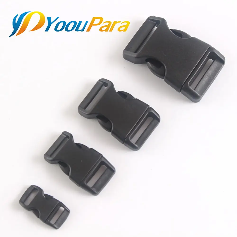 cheap 10pieces lot Plastic Pet Collar Animal Backpack Buckle Paracord Bracelet Buckle Luggage Accessories Buckle 10mm 15mm 20mm 25mm