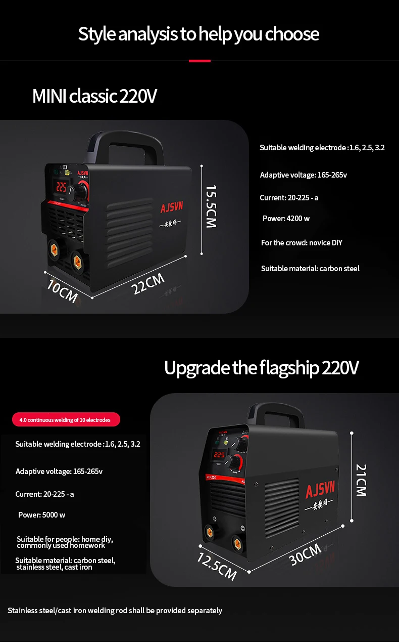 Электрический сварочный аппарат мини 220v380v двойного назначения автоматический бытовой микро-компактный медный Инвертор постоянного тока сварочный аппарат