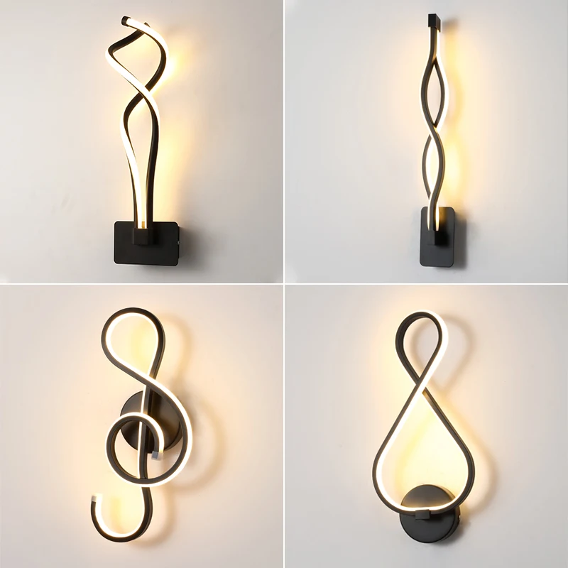 Modern Wall Lamp Living Room Bedroom Headbed LED Indoor Black White Walkway Lighting Decorative Wall Light led wall lamp wall sconces light wall lamp