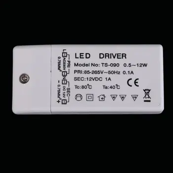 

New 12W LED Driver Power Supply Transformer for LED Strip Lights DC 12V 1A