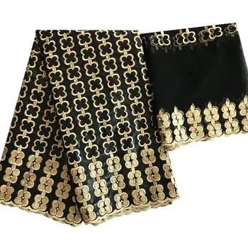 

Bazin brode getzner 2019 nigerian wedding net lace brocade jacquard fabric bazin riche fabric 7yard/set TN-984