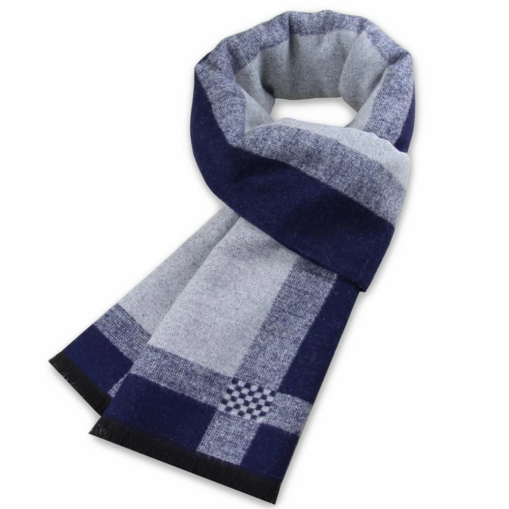 Luxury Brand Men's Winter Plaid Scarf warm women Cashmere shawls Scarves Casual Tassel Scarfs Man Business scarf pashmina male scarf