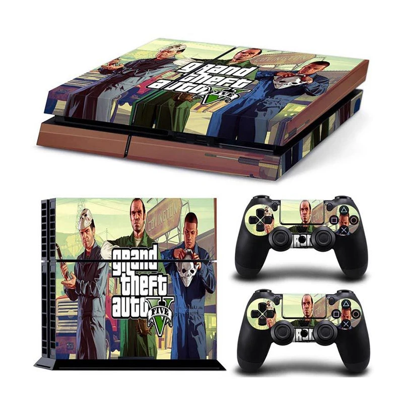 Наклейка для геймпада Dualshock4 GTA 5 консоли PS4 виниловая кожа Grand Theft Auto наклейка