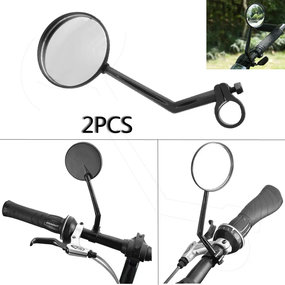 

2pcs Bike Rear Mirrors 360 Degree Rotation Bicycle Rearview Mirrors Suitable For Mountain Road Bike MTB Handlebar#y4