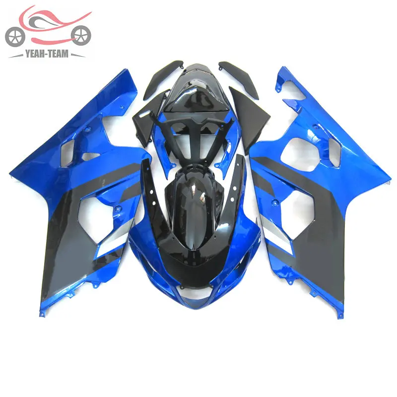 Бесплатный пользовательский комплект обтекателей для Suzuki K4 GSXR600 750 04 05 GSXR 600 750 2004 2005 Синий Черный ABS пластик китайские Обтекатели для кузова набор