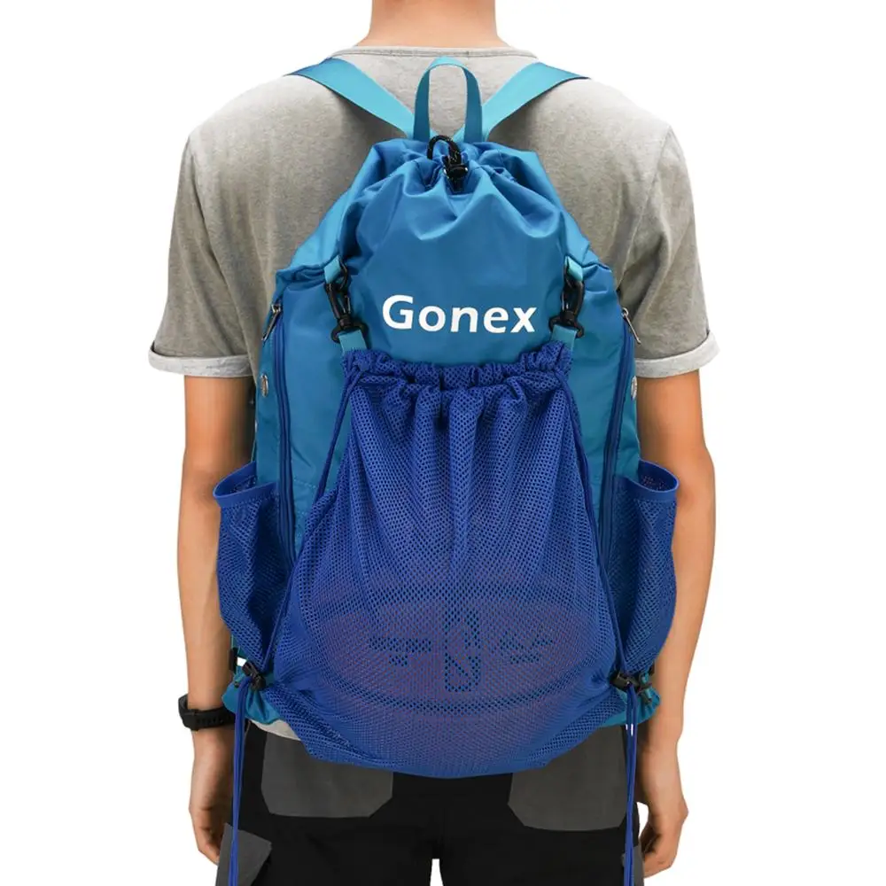 Gonex рюкзак для баскетбола со съемной сетчатой сумкой складной спортивный на