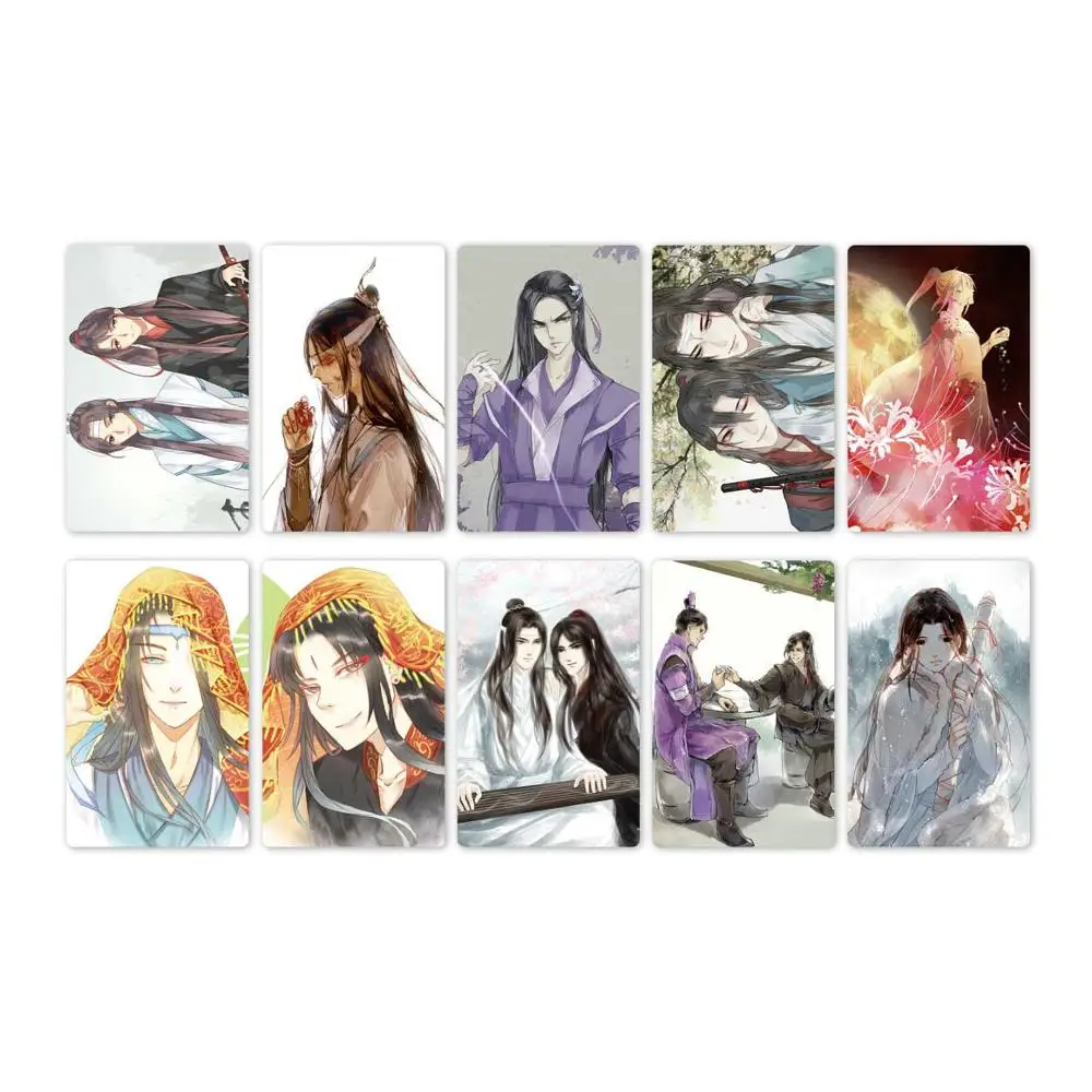 

10pcs New Arrived mo dao zu shi Anime Card Stickers Scrub Card Sticker Kids Sticker Toys