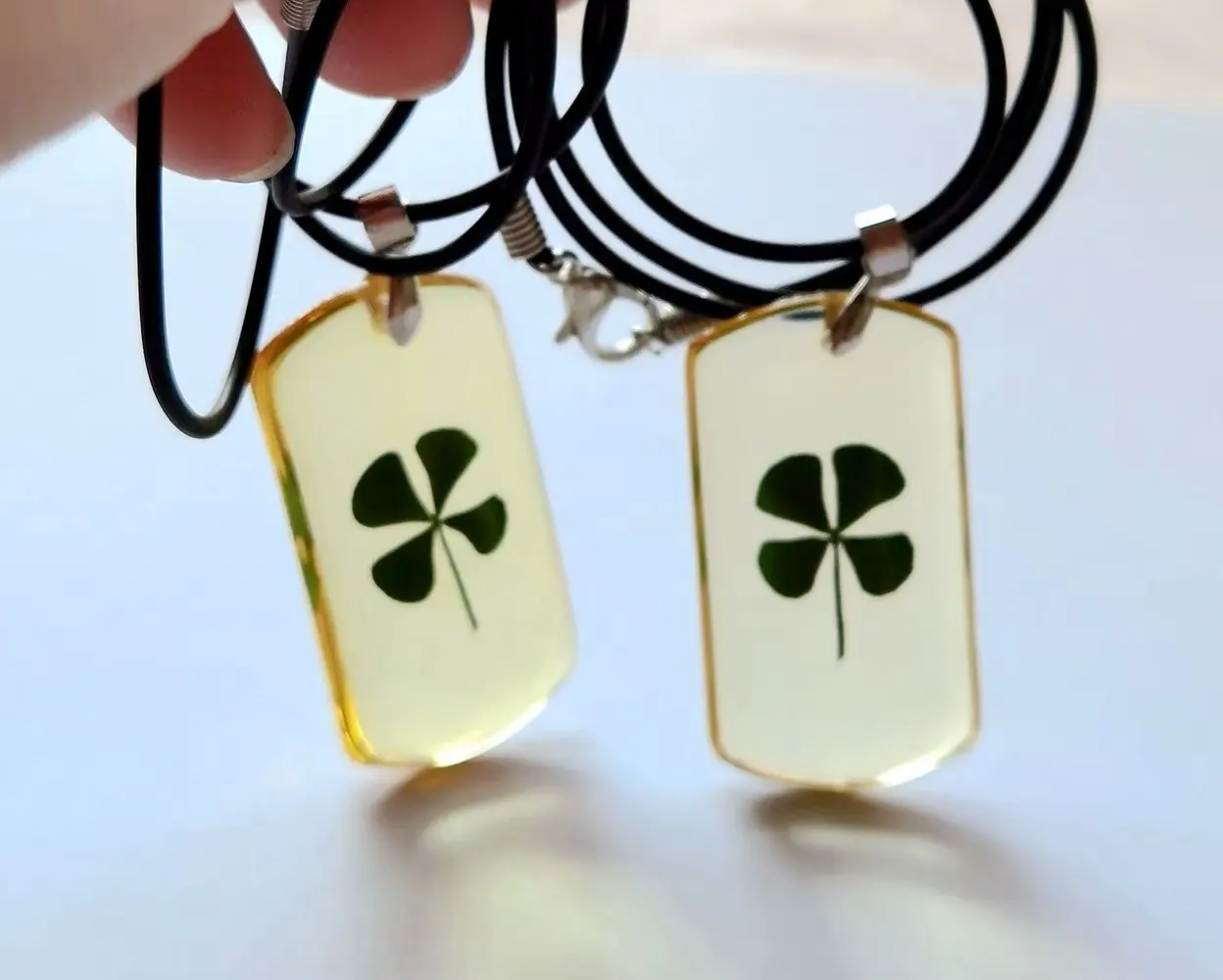 

50 pcs fashion real four leaf clover newest design pendant