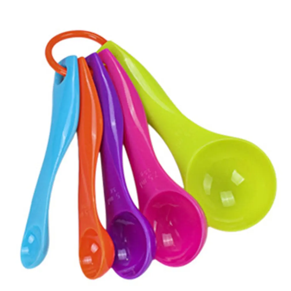 

Plastic Measuring Spoons Kitchen Gadgets Colorful 2 Scale (1/2.5/5/7.5/15) G/ML Coffee Spoon Baking Tools
