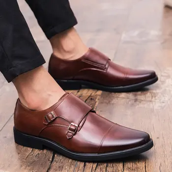 

Men Pu Leather Shoes Casual Shoes Dress Shoes Brogue Shoes Spring Ankle Boots Vintage Classic Male Casual F431