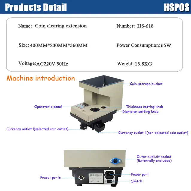 Electronic Coin Sorter Counter Counting Sorting Machine Countable Coins  with Multi-Functional 7 Digit LED Display - AliExpress