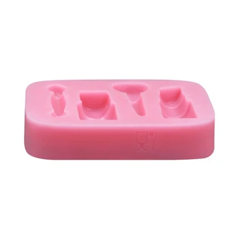 

5Pcs DIY Lipstick Eyeshadow Palette Resin Mold Makeup Case Keychain Pendant Mold X7XB