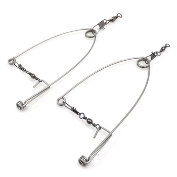 BIG SALE ❤️ 5pcs Automatic Fishing Hook Trigger Stainless Steel Spring Fishhook Bait Catch Ejection Catapult Full Speed Fish Accessories - discount item 49% OFF Sports & Entertainment