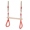 Children Wooden Trapeze Swing With Rings For Indoor Outdoor Fun 2