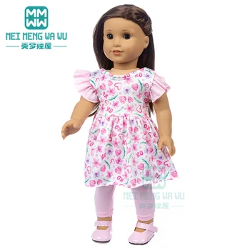 

Clothes for doll fit 45cm American doll accessories princess dress Leisure home set