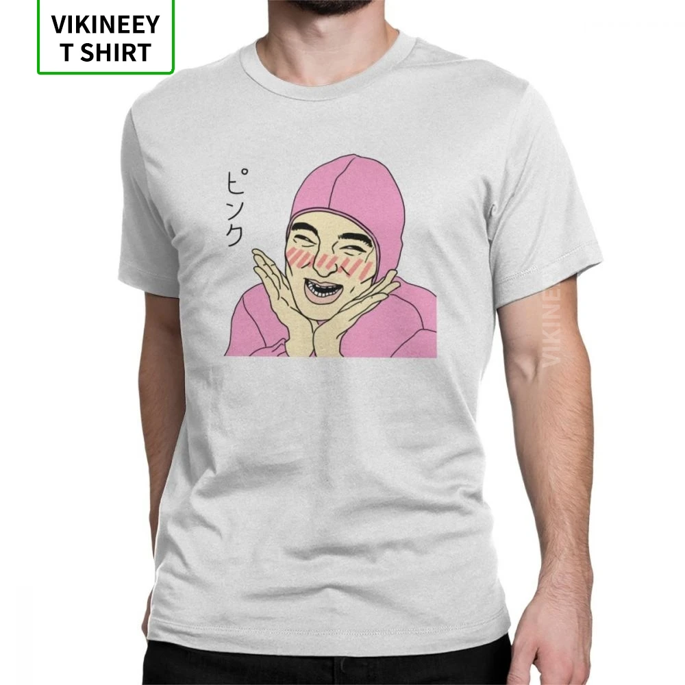 Розовый Парень футболки Для мужчин хлопок крутые Filthy Frank джоджи мем японской с