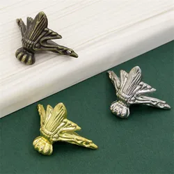 Lot de 4 pieds de boîte en bois Antique 40x29mm, protecteur d'angle de jambe, support décoratif Triangle en rotin sculpté pour quincaillerie de meubles 