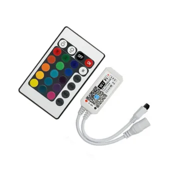 

1PCS Wifi RGB Controller DC 5-28V Mini 24Keys Alexa Music Controller Light Strip Controller For RGB LED Strip