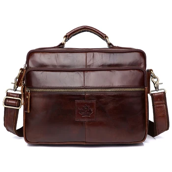 

Men's Shoulder Bag Genuine Leather Bag Office Bags For Men Briefcase Luxury Handbag Fashion Messenger Bags For Men Satchels