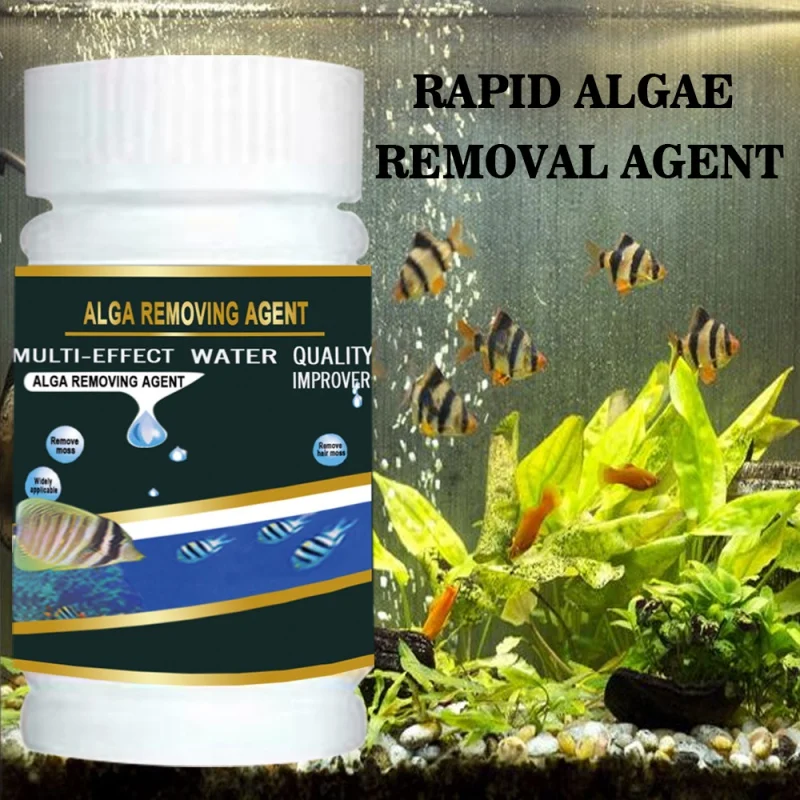 Algae Remover For Aquarium Fish Tank Pond Algae Control Solution Water Quality Improver To Keeps Aquariums& Pond Water Clear