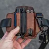 High Quality PU Leather Tactical EDC Waist Bag Multifunction Tool Knife Pen Hunting Camping Military Belt Holster Clip Scabbard ► Photo 3/6
