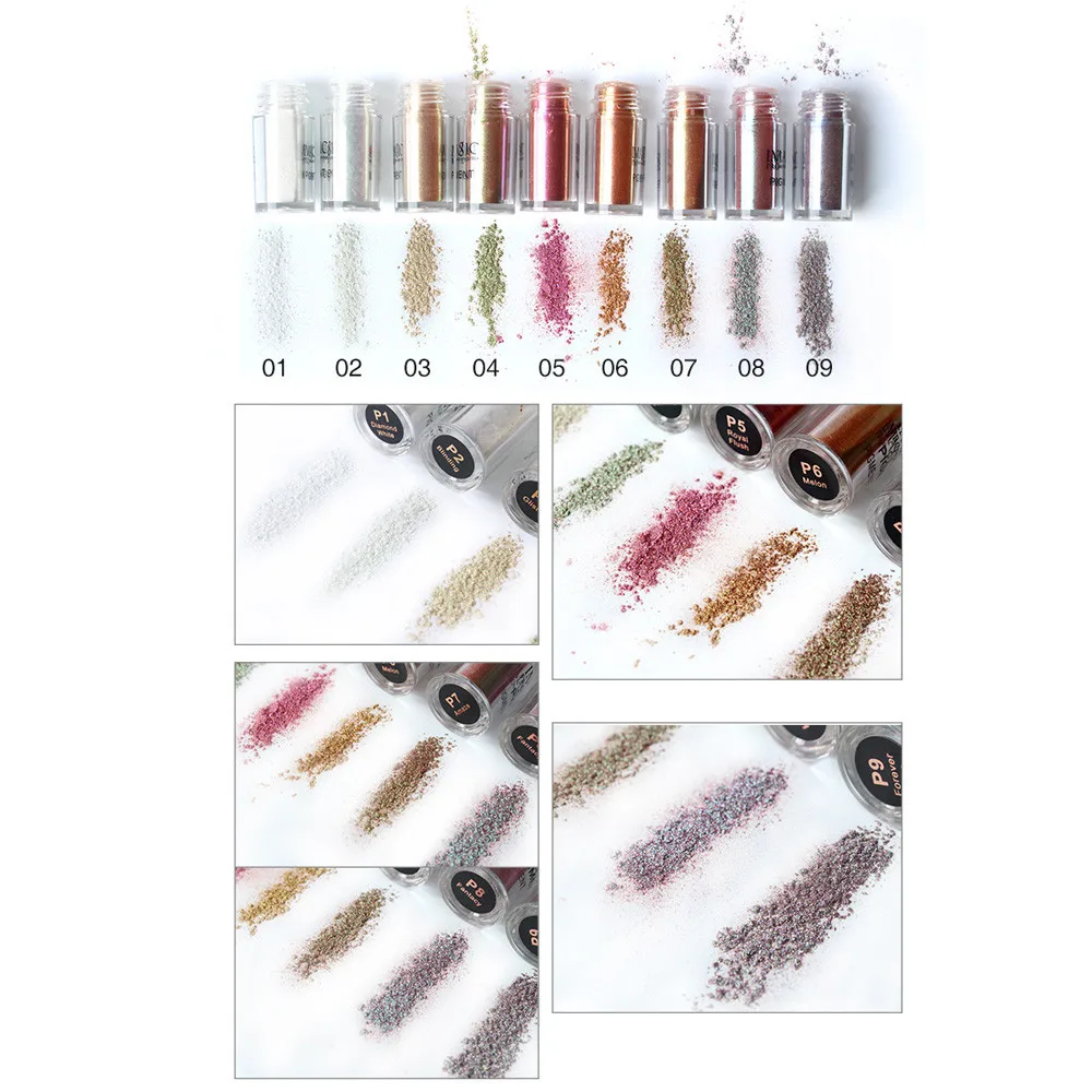 Imagic Cosmetics Тени Для Век, цветные Тени Для макияжа, профессиональная блестящая пудра Для Век, 9 цветов, палитра Для макияжа