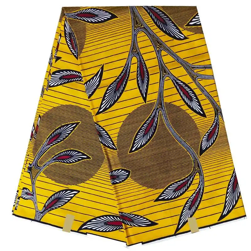 Золотая настоящая голландская восковая хлопковая ткань, африканская хлопковая восковая ткань с принтами, нигерийская пагнская восковая Ткань для шитья