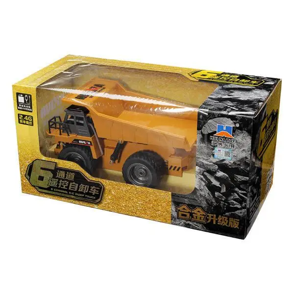 RCtown RC инженерный автомобиль HuiNa игрушки 1540 шестиканальный 1/18 RC металлический самосвал зарядка RC модель автомобиля игрушка