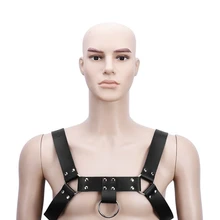 Из искусственной кожи грудь; плечи; Длина рукава; Экзотические майки ремень с пряжкой металлическое уплотнительное кольцо ремни Для мужчин кожа, Регулируемая посадка на талии; портупея с подтяжками на поясе