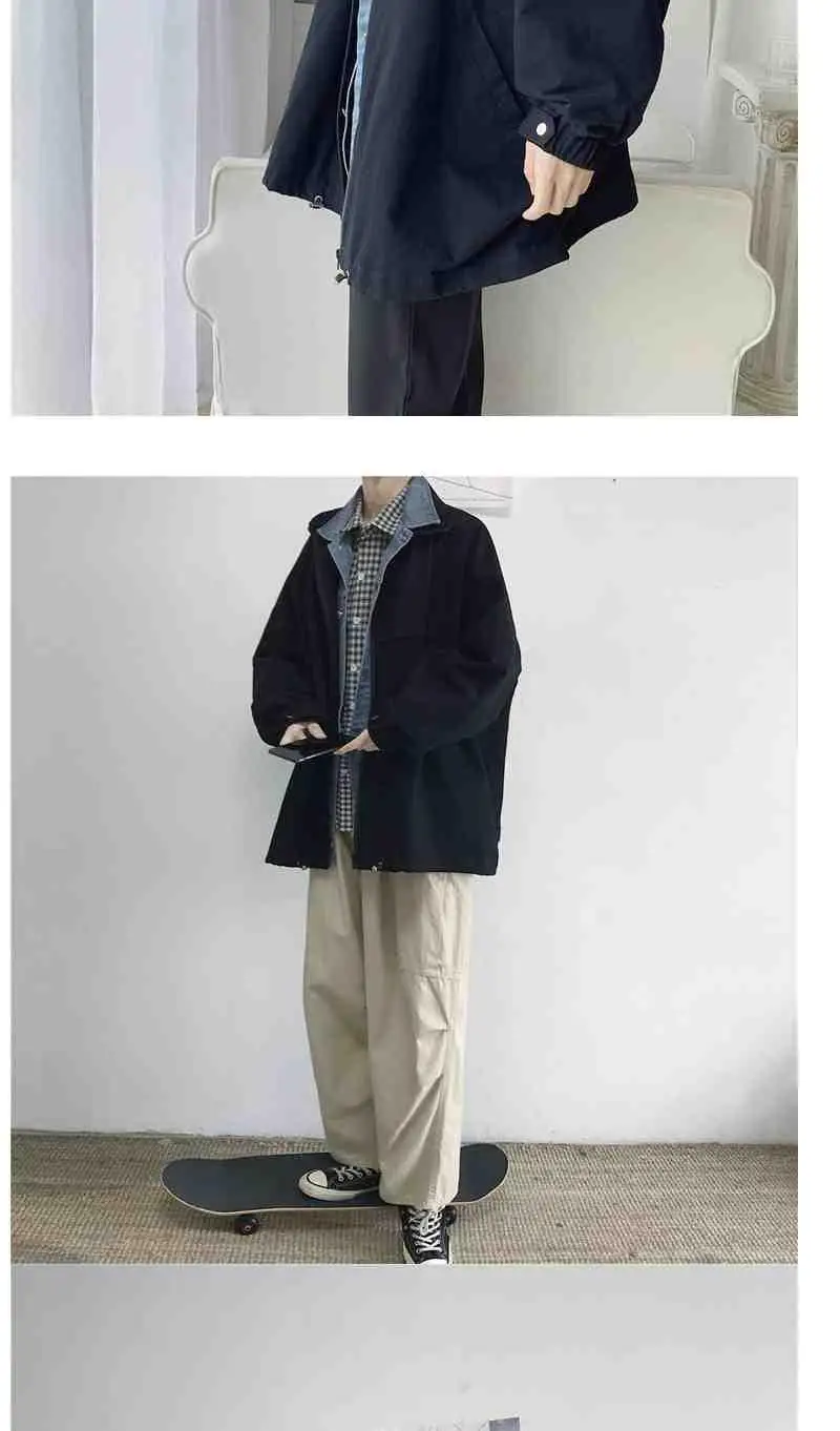 Мужские куртки в стиле пэчворк, 2 штуки, большие размеры, 3XL, Harajuku, уличная одежда, подходит ко всему, корейский шик, Ulzzang, мужское пальто, Повседневная мода, хит