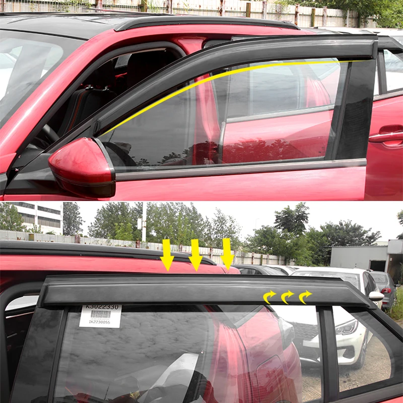 Car Styling 4pcs Car Awnings Shelters Window