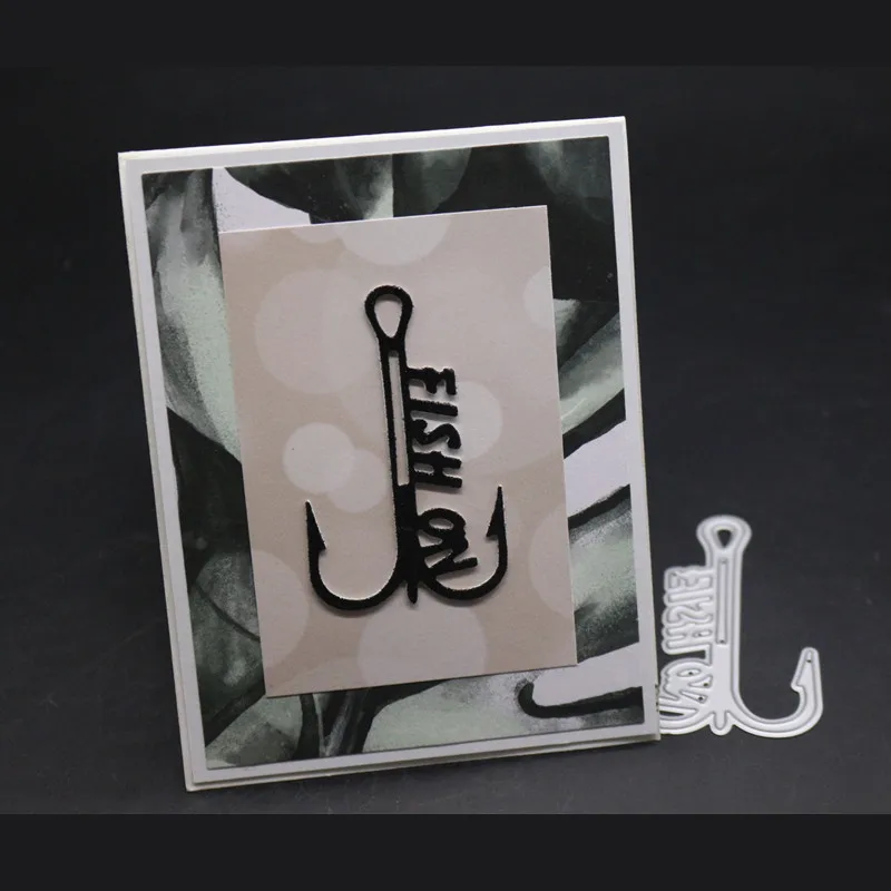 

Gowing 4.4x7CM Fish Hook Cutting Dies Stencil 2019 DIY Scrapbooking Craft dies Cut Decor Photo Cards Dies Cuts