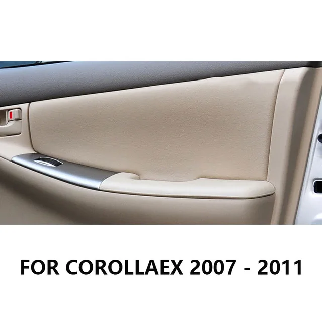 For Corollaex Для Защитные чехлы для сидений, сшитые специально для Toyota Corolla 2007 2008 2009 2010 2011 2012 2013 из микрофибры дверные панели покрытие стикер для отделки - Название цвета: For Corollaex