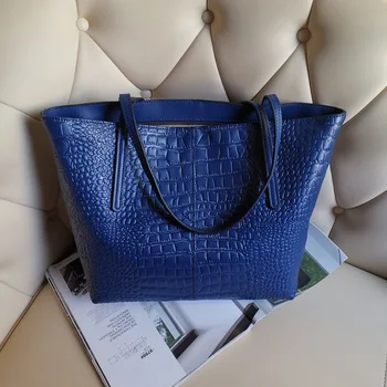 

Leather Bag 2019 New Single Shoulder Bag Simple Temperament Women Tote Bag Large Capacity Handbag