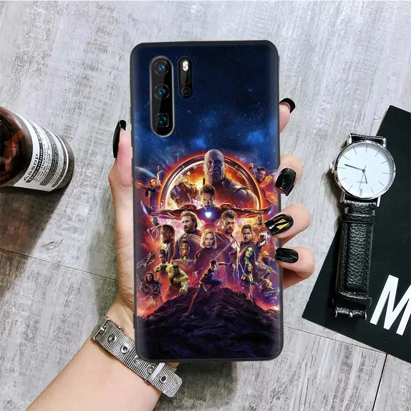 BA075-3 Marvel Мстители черный чехол для телефона huawei mate 30 20 10 P30 P20 P10 Pro Lite P Smart Z роскошный Coque Shell - Цвет: BA075-3