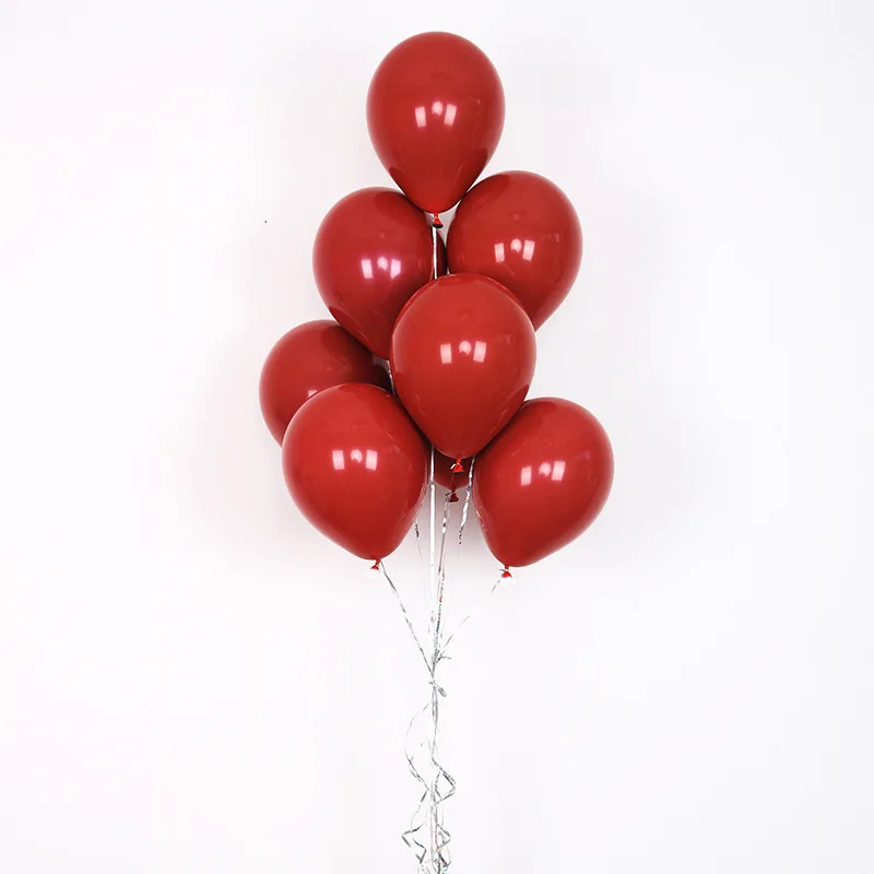 10-дюймовая шпилька один Слои гранатовый красный латексный INS сети красный воздушный шар на свадьбу украшения дома, пожалуйста, на свадьбу, День Святого Валентина, драгоценные камни