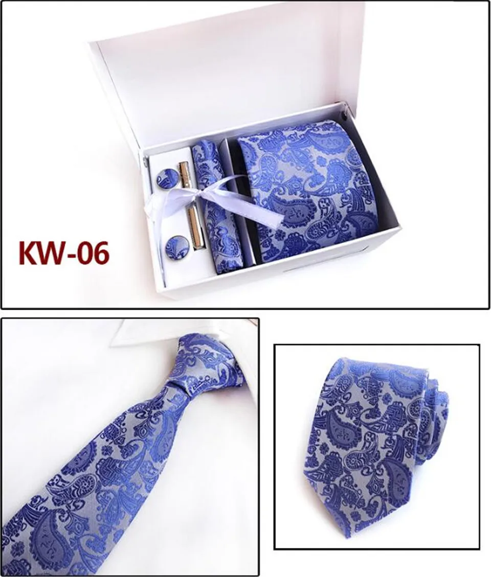 Клетчатый мужской набор галстуков удлиненный размер 145 см* 8 см галстук темно-синий Пейсли шёлк-жаккард Тканый шейный галстук костюм Свадебная вечеринка
